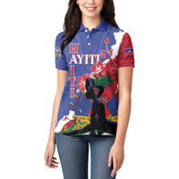 Personalised Haiti Le Marron Inconnu Women Polo Shirt Dashiki Mix Polynesian Pattern - Wonder Print Shop