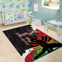 Ayiti Neg Marron Area Rug Dashiki Mix Polynesian Pattern - Wonder Print Shop