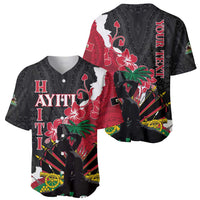 Personalised Ayiti Neg Marron Baseball Jersey Dashiki Mix Polynesian Pattern - Wonder Print Shop