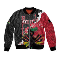 Personalised Ayiti Neg Marron Bomber Jacket Dashiki Mix Polynesian Pattern - Wonder Print Shop