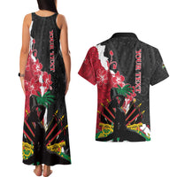 Personalised Ayiti Neg Marron Couples Matching Tank Maxi Dress and Hawaiian Shirt Dashiki Mix Polynesian Pattern - Wonder Print Shop