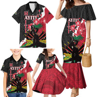 Personalised Ayiti Neg Marron Family Matching Mermaid Dress and Hawaiian Shirt Dashiki Mix Polynesian Pattern - Wonder Print Shop