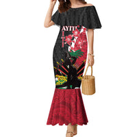 Personalised Ayiti Neg Marron Family Matching Mermaid Dress and Hawaiian Shirt Dashiki Mix Polynesian Pattern - Wonder Print Shop