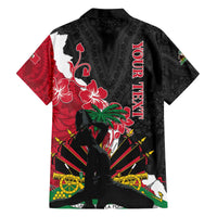 Personalised Ayiti Neg Marron Family Matching Off The Shoulder Long Sleeve Dress and Hawaiian Shirt Dashiki Mix Polynesian Pattern - Wonder Print Shop