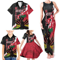 Personalised Ayiti Neg Marron Family Matching Tank Maxi Dress and Hawaiian Shirt Dashiki Mix Polynesian Pattern - Wonder Print Shop