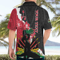 Personalised Ayiti Neg Marron Hawaiian Shirt Dashiki Mix Polynesian Pattern - Wonder Print Shop