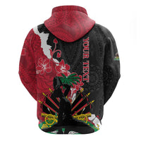 Personalised Ayiti Neg Marron Hoodie Dashiki Mix Polynesian Pattern - Wonder Print Shop