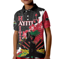 Personalised Ayiti Neg Marron Kid Polo Shirt Dashiki Mix Polynesian Pattern - Wonder Print Shop
