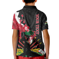 Personalised Ayiti Neg Marron Kid Polo Shirt Dashiki Mix Polynesian Pattern - Wonder Print Shop