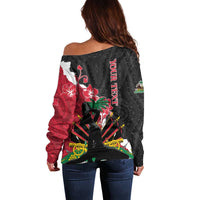 Personalised Ayiti Neg Marron Off Shoulder Sweater Dashiki Mix Polynesian Pattern - Wonder Print Shop