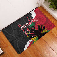 Ayiti Neg Marron Rubber Doormat Dashiki Mix Polynesian Pattern - Wonder Print Shop