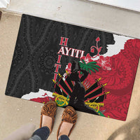 Ayiti Neg Marron Rubber Doormat Dashiki Mix Polynesian Pattern - Wonder Print Shop