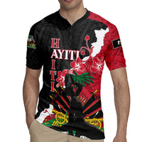 Personalised Ayiti Neg Marron Rugby Jersey Dashiki Mix Polynesian Pattern - Wonder Print Shop