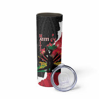Personalised Ayiti Neg Marron Skinny Tumbler Dashiki Mix Polynesian Pattern - Wonder Print Shop