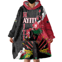 Personalised Ayiti Neg Marron Wearable Blanket Hoodie Dashiki Mix Polynesian Pattern - Wonder Print Shop