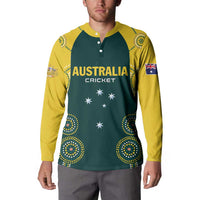Custom Australia Cricket Button Sweatshirt Aussies Champions - Wonder Print Shop
