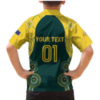 Custom Australia Cricket Family Matching Mermaid Dress and Hawaiian Shirt Aussies Champions - Wonder Print Shop