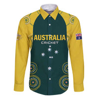 Custom Australia Cricket Family Matching Off Shoulder Short Dress and Hawaiian Shirt Aussies Champions - Wonder Print Shop