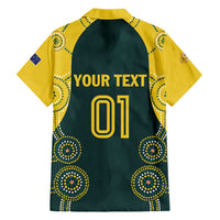 Custom Australia Cricket Family Matching Short Sleeve Bodycon Dress and Hawaiian Shirt Aussies Champions - Wonder Print Shop