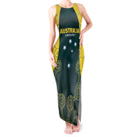 Custom Australia Cricket Tank Maxi Dress Aussies Champions - Wonder Print Shop