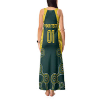 Custom Australia Cricket Tank Maxi Dress Aussies Champions - Wonder Print Shop