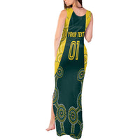 Custom Australia Cricket Tank Maxi Dress Aussies Champions - Wonder Print Shop