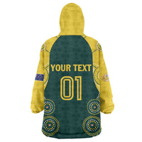 Custom Australia Cricket Wearable Blanket Hoodie Aussies Champions - Wonder Print Shop