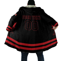 Custom Canada 2026 Hockey Cloak Team Maple Leaf Black Version - Wonder Print Shop