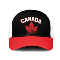 Canada 2026 Hockey Mesh Trucker Cap Team Maple Leaf Black Version - Wonder Print Shop