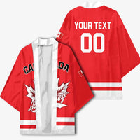 Custom Canada 2026 Hockey Kimono Team Maple Leaf Red Version - Wonder Print Shop
