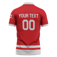 Custom Canada 2026 Hockey Zipper Polo Shirt Team Maple Leaf Red Version - Wonder Print Shop