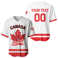 Custom Canada 2026 Hockey Baseball Jersey Team Maple Leaf White Version - Wonder Print Shop
