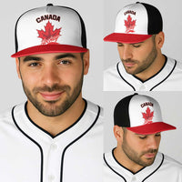 Canada 2026 Hockey Baseball Net Cap Team Maple Leaf White Version - Wonder Print Shop