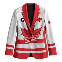 Custom Canada 2026 Hockey Blazer Team Maple Leaf White Version - Wonder Print Shop