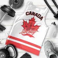 Custom Canada 2026 Hockey Men Tank Top Team Maple Leaf White Version - Wonder Print Shop