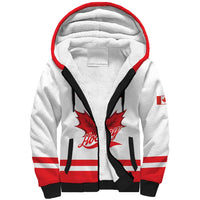Custom Canada 2026 Hockey Sherpa Hoodie Team Maple Leaf White Version - Wonder Print Shop