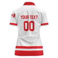 Custom Canada 2026 Hockey Women Polo Shirt Team Maple Leaf White Version - Wonder Print Shop