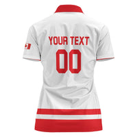 Custom Canada 2026 Hockey Women Polo Shirt Team Maple Leaf White Version - Wonder Print Shop