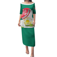Bangladesh Independence Day Family Matching Puletasi and Hawaiian Shirt Royal Bengal Tiger With Water Lily - Wonder Print Shop