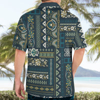 Persian Patchwork Pattern Hawaiian Shirt Unique Blue - Wonder Print Shop