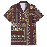 Persian Patchwork Pattern Family Matching Puletasi and Hawaiian Shirt Unique Brown - Wonder Print Shop