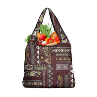Persian Patchwork Pattern Grocery Bag Unique Brown