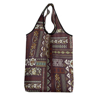 Persian Patchwork Pattern Grocery Bag Unique Brown