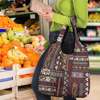 Persian Patchwork Pattern Grocery Bag Unique Brown