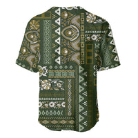 Persian Patchwork Pattern Baseball Jersey Unique Green - Wonder Print Shop
