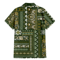 Persian Patchwork Pattern Family Matching Mermaid Dress and Hawaiian Shirt Unique Green - Wonder Print Shop