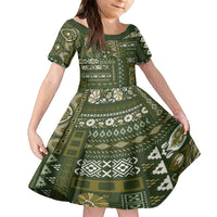 Persian Patchwork Pattern Family Matching Puletasi and Hawaiian Shirt Unique Green - Wonder Print Shop