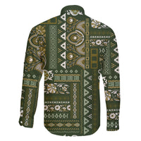 Persian Patchwork Pattern Family Matching Puletasi and Hawaiian Shirt Unique Green - Wonder Print Shop