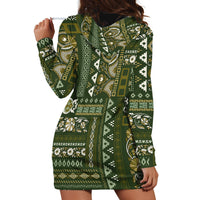 Persian Patchwork Pattern Hoodie Dress Unique Green - Wonder Print Shop
