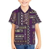 Persian Patchwork Pattern Hawaiian Shirt Unique Purple - Wonder Print Shop